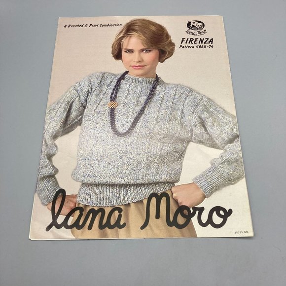 Vintage Patterns Lana Moro Brushed and Print Combination Knit Firenza Pattern - Picture 1 of 1